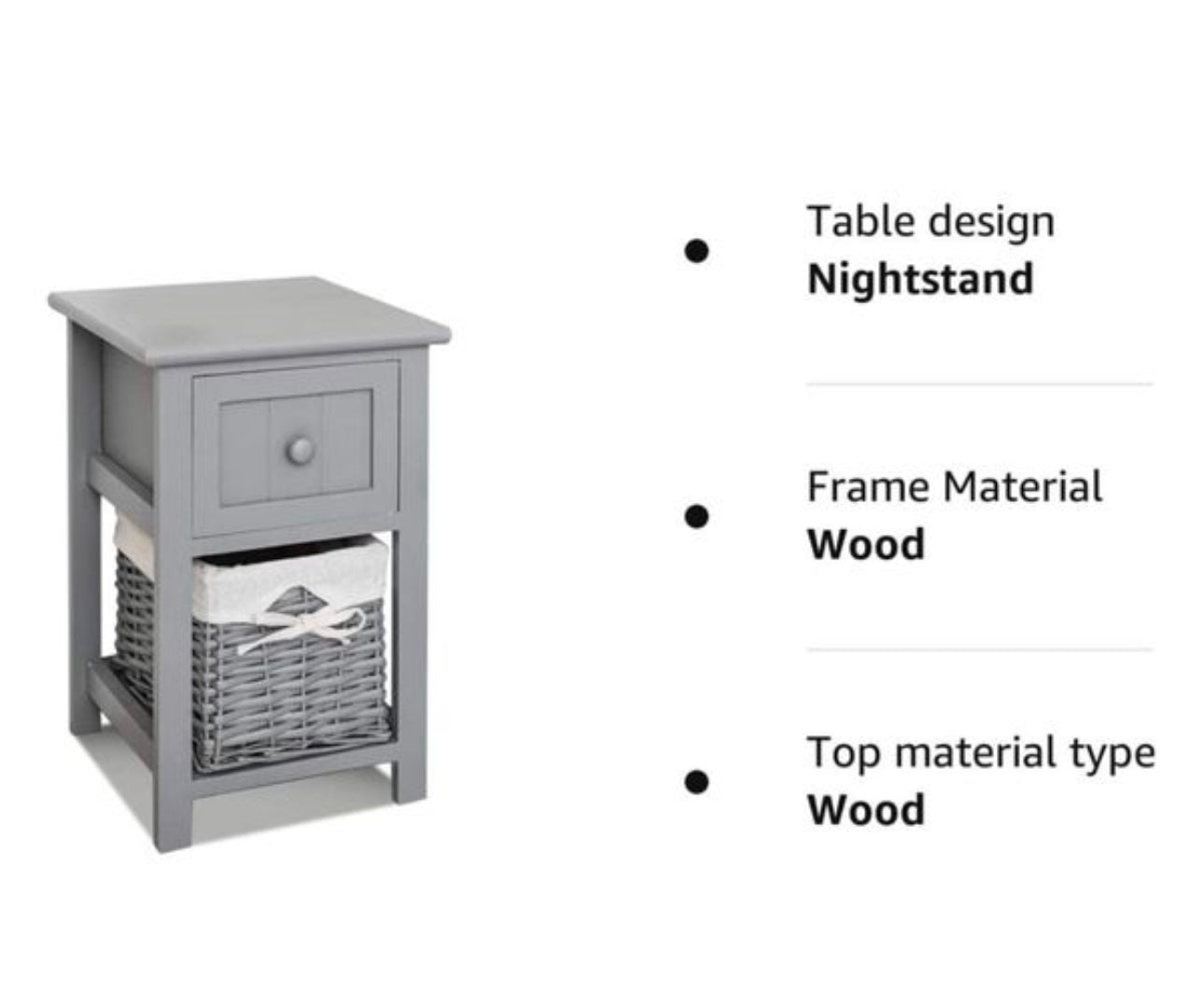 set of 2 bedside