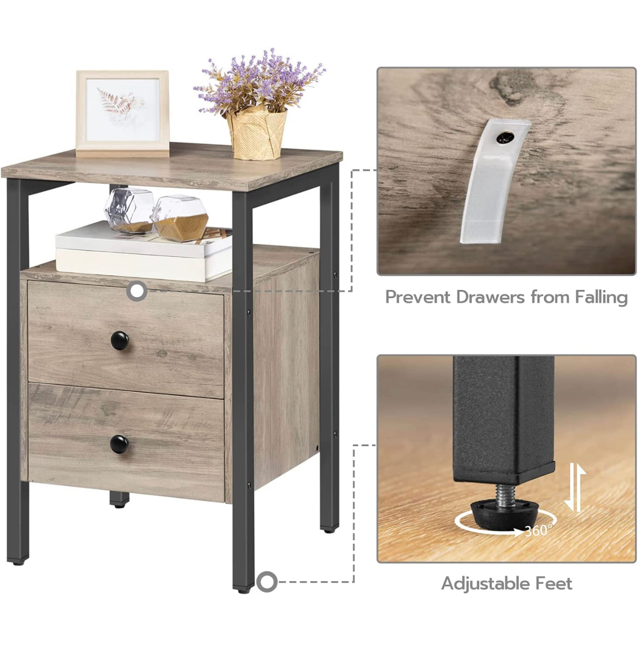 Set of 2 nightstands