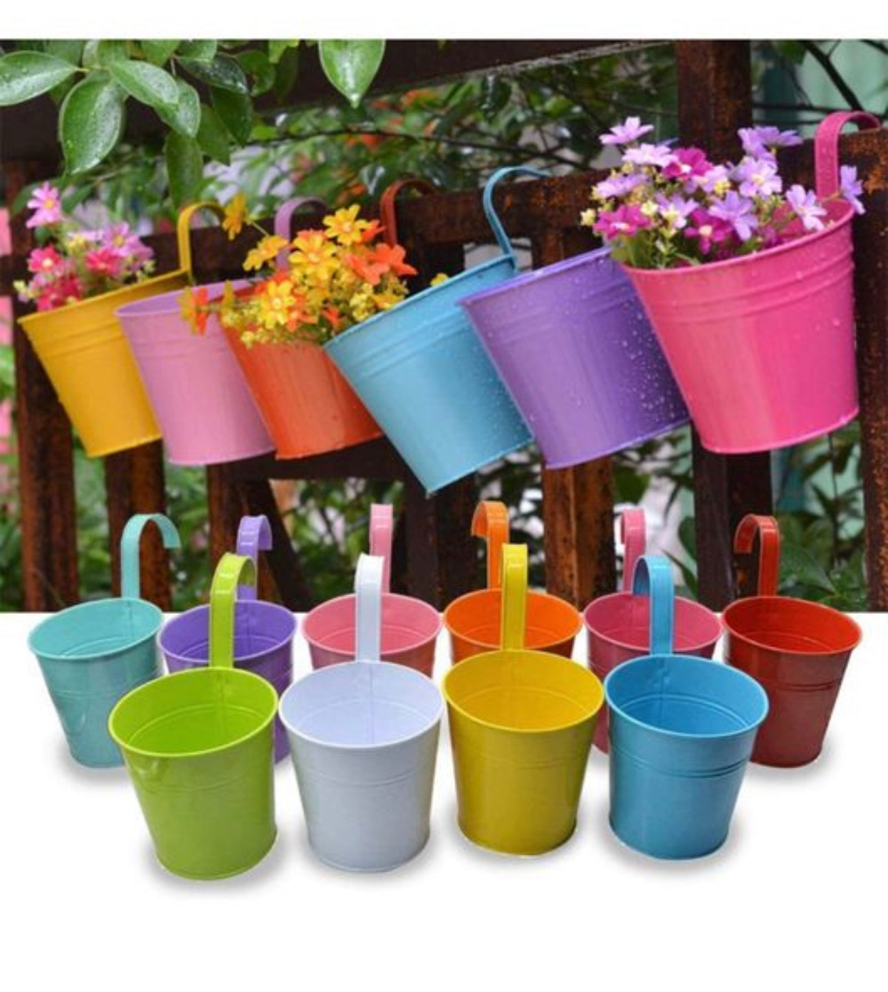 10 Pack Metal Iron Hanging Plant