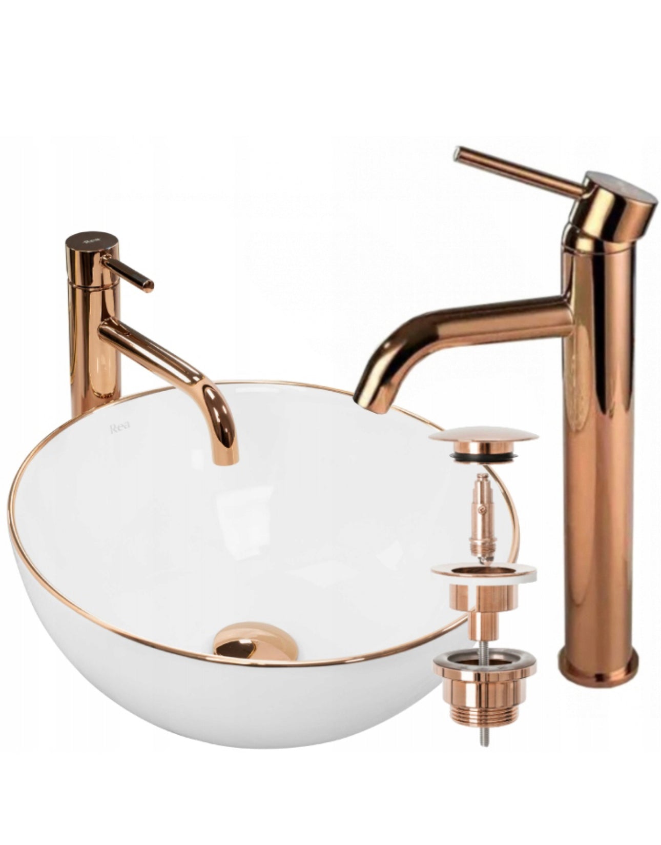 All in one washbasin+tap+plug
