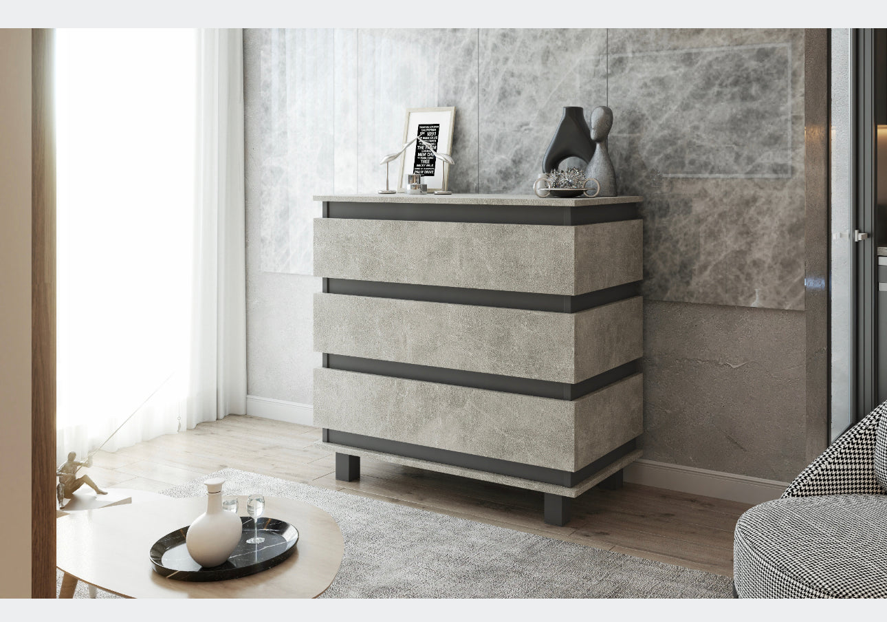 Modern capacious chest of drawers