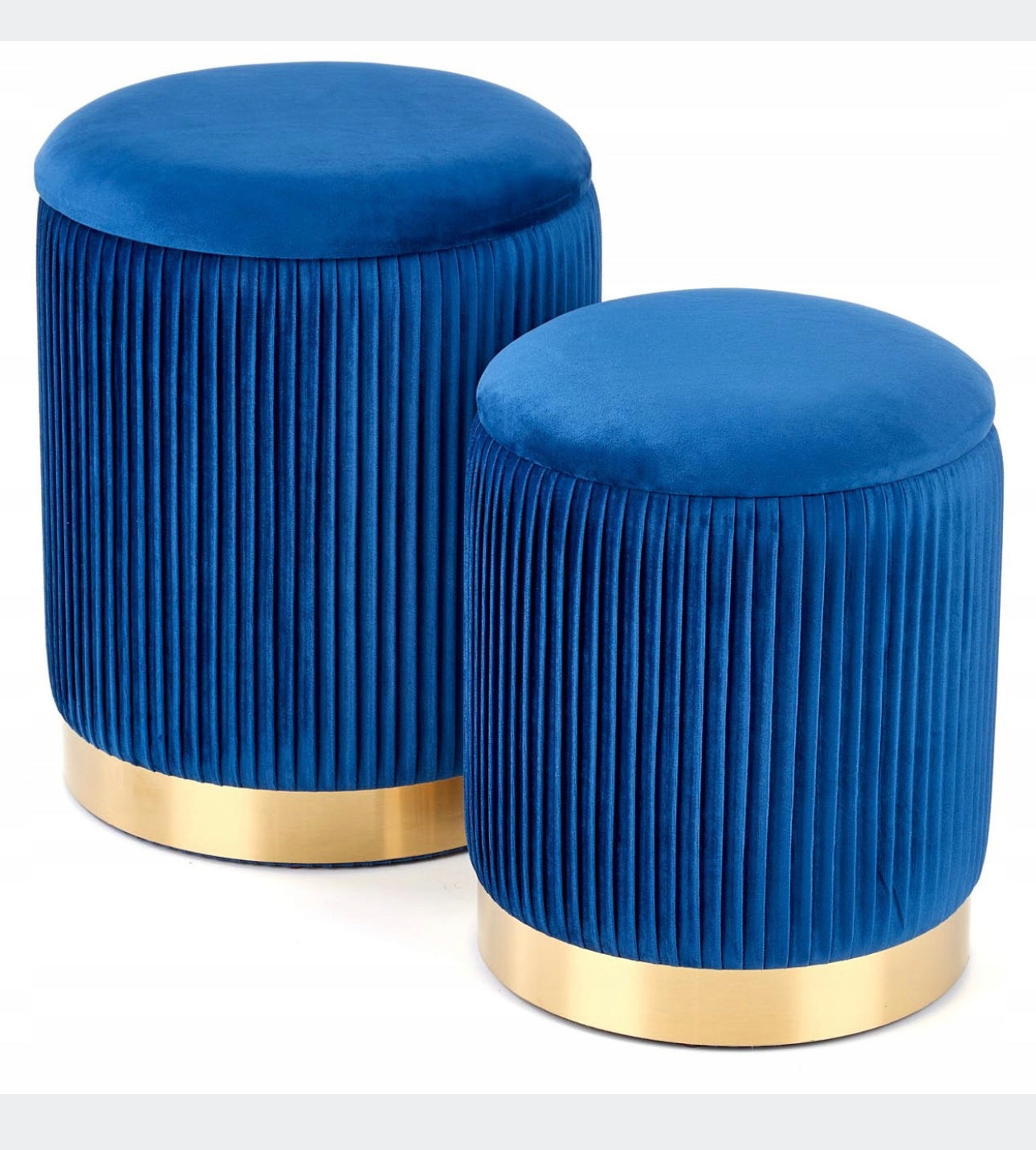 Pouf upholstered  Shades of blue