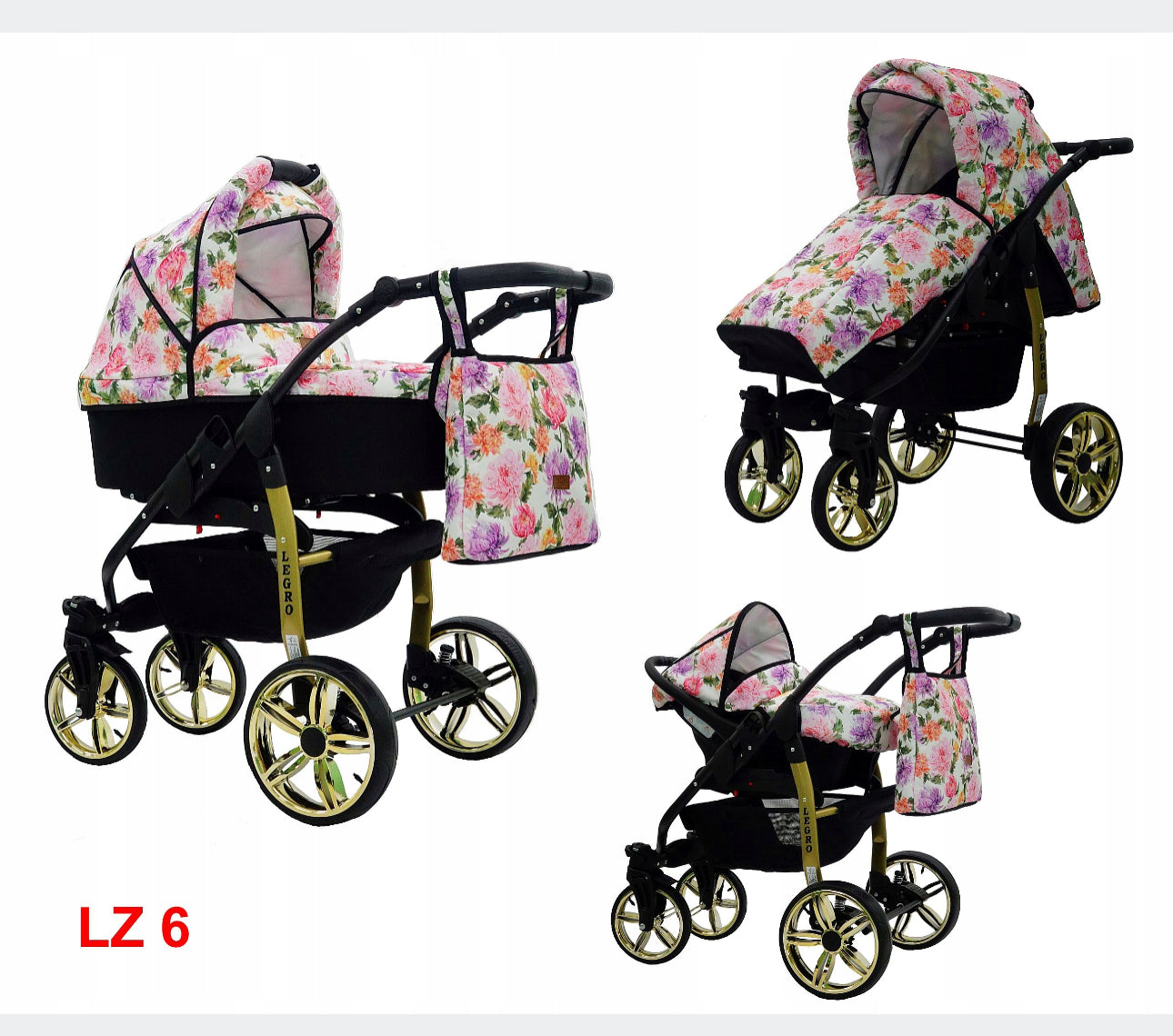 Black and gold 3in1 stroller