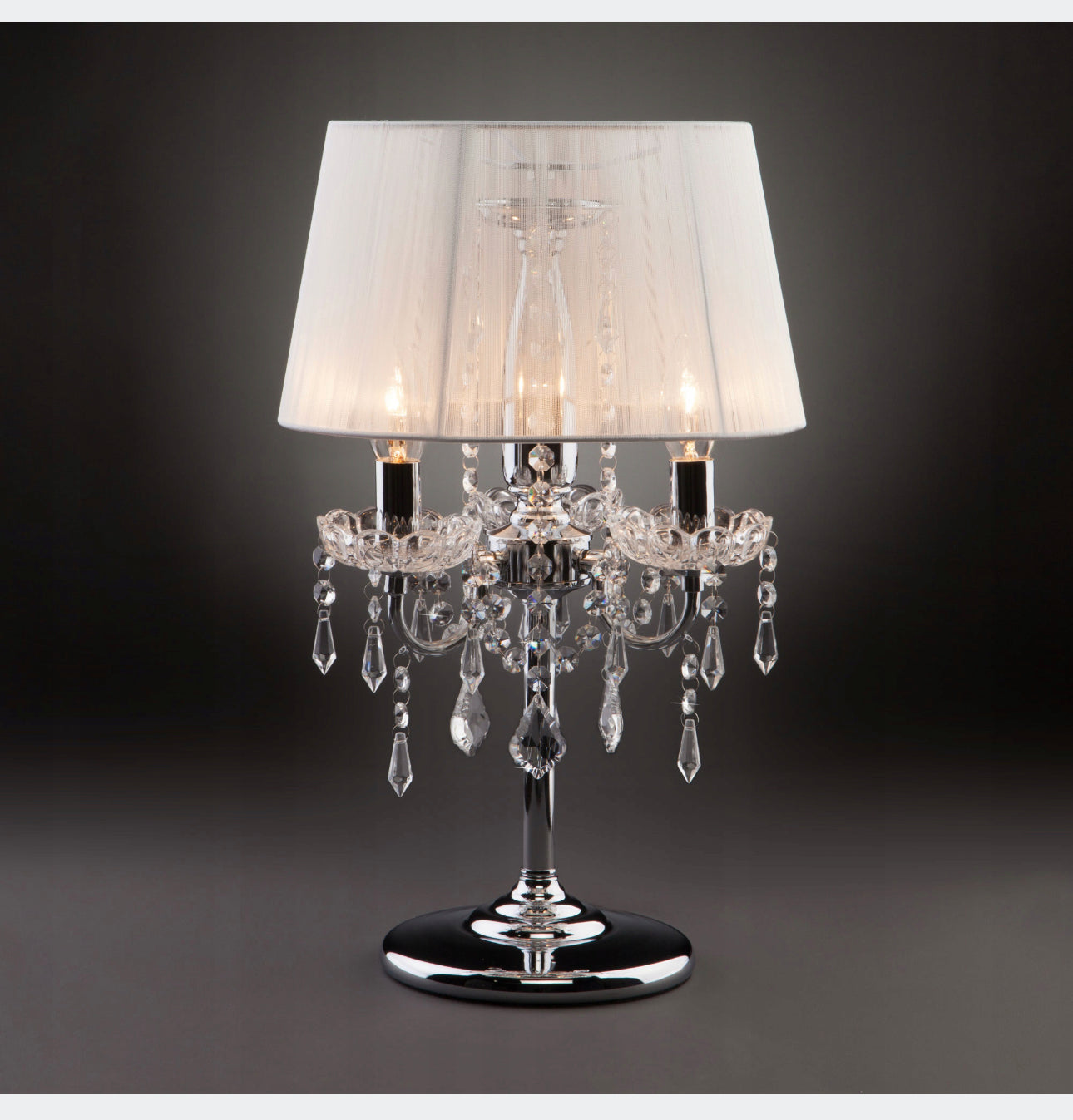Table lamp  white, shades of yellow and gold,silver