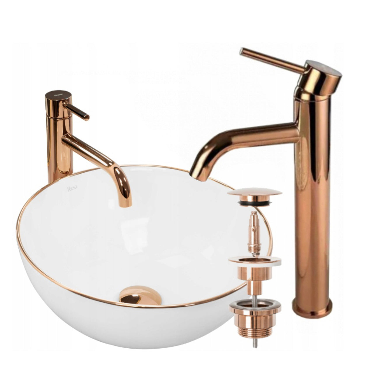 All in one washbasin+tap+plug
