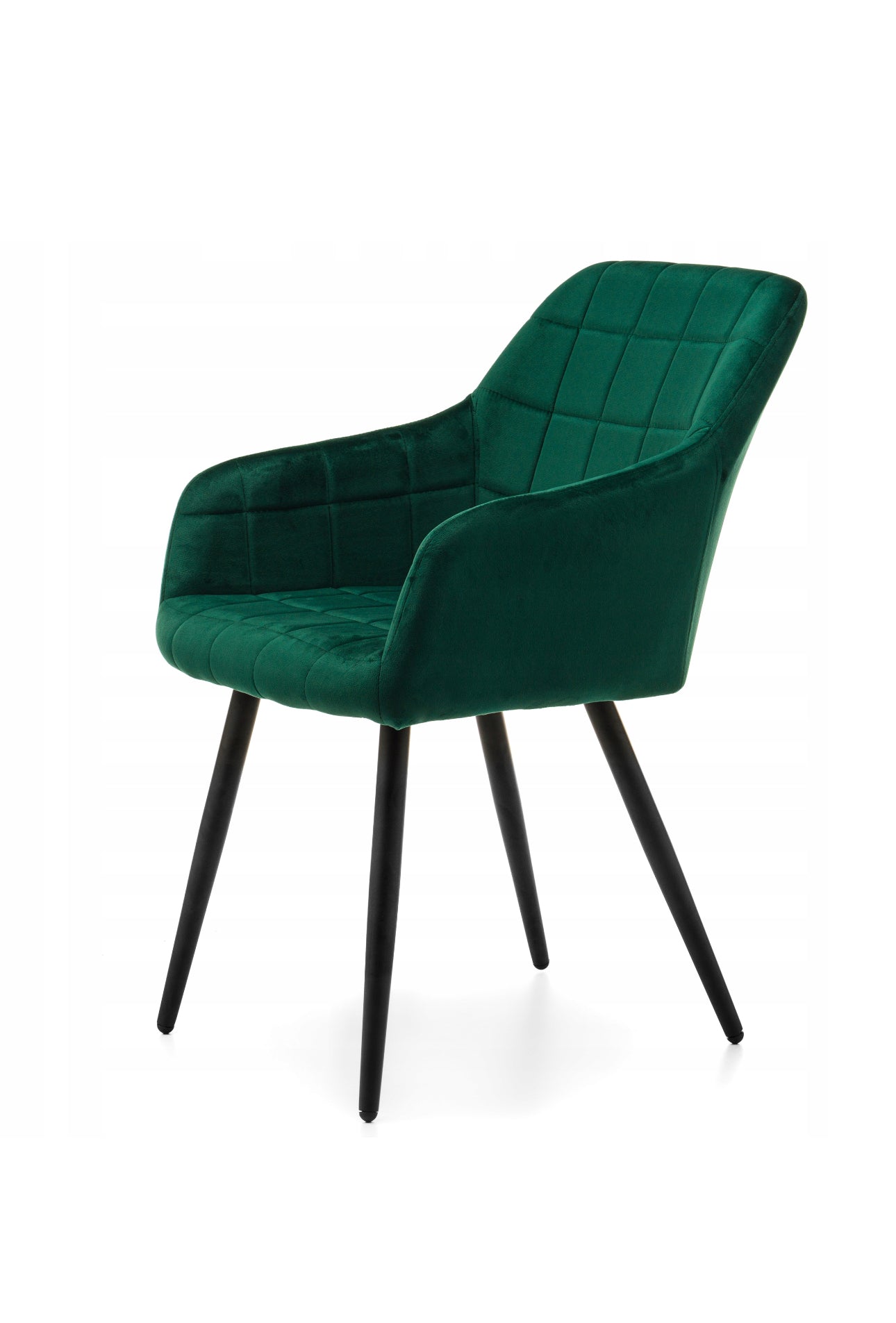 Velour upholstered chair