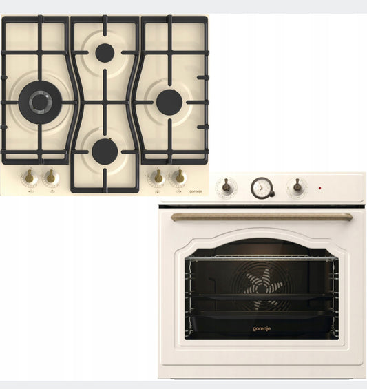 Set Oven Retro Gas Hob 60cm