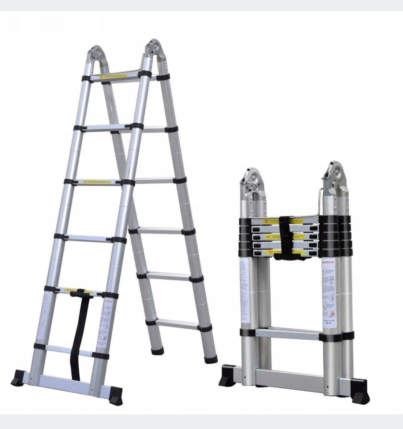 3.8m Folding TELESCOPIC LADDER Aluminum