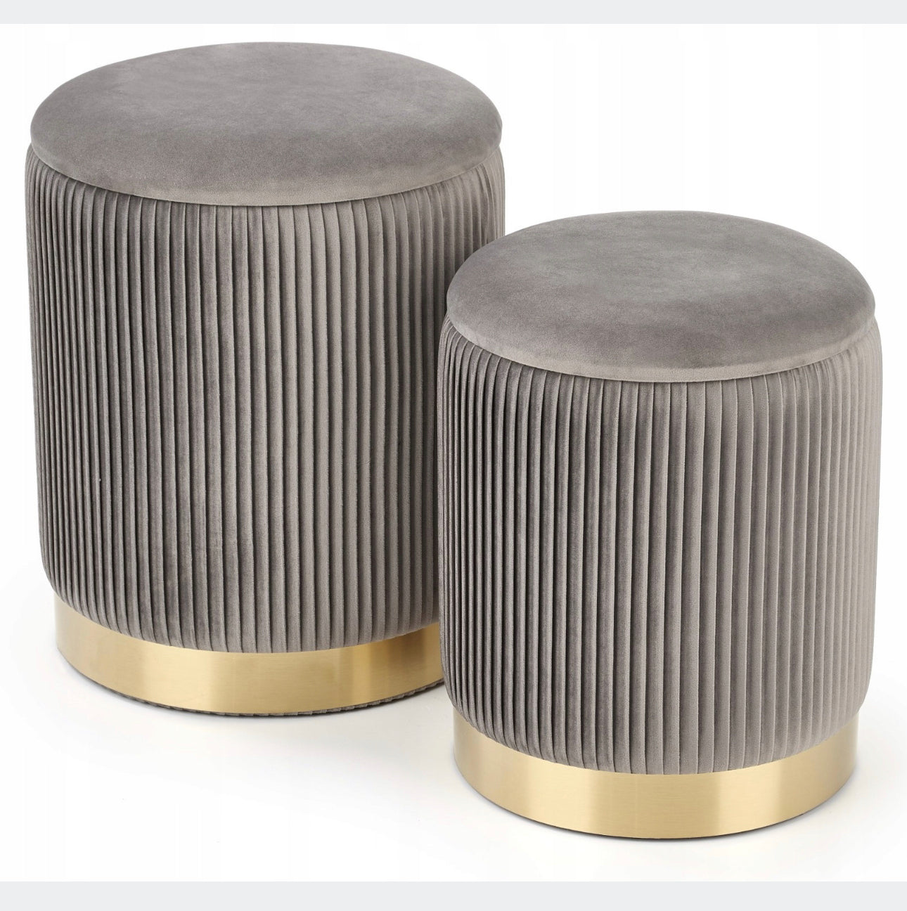 Pouf upholstered Shades of beige