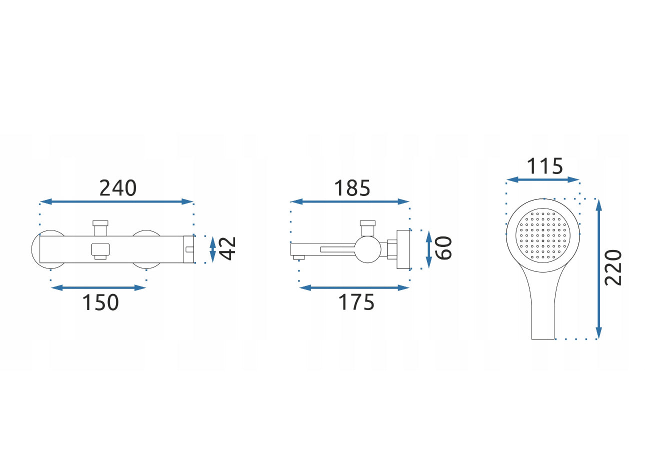shower set WHITE
