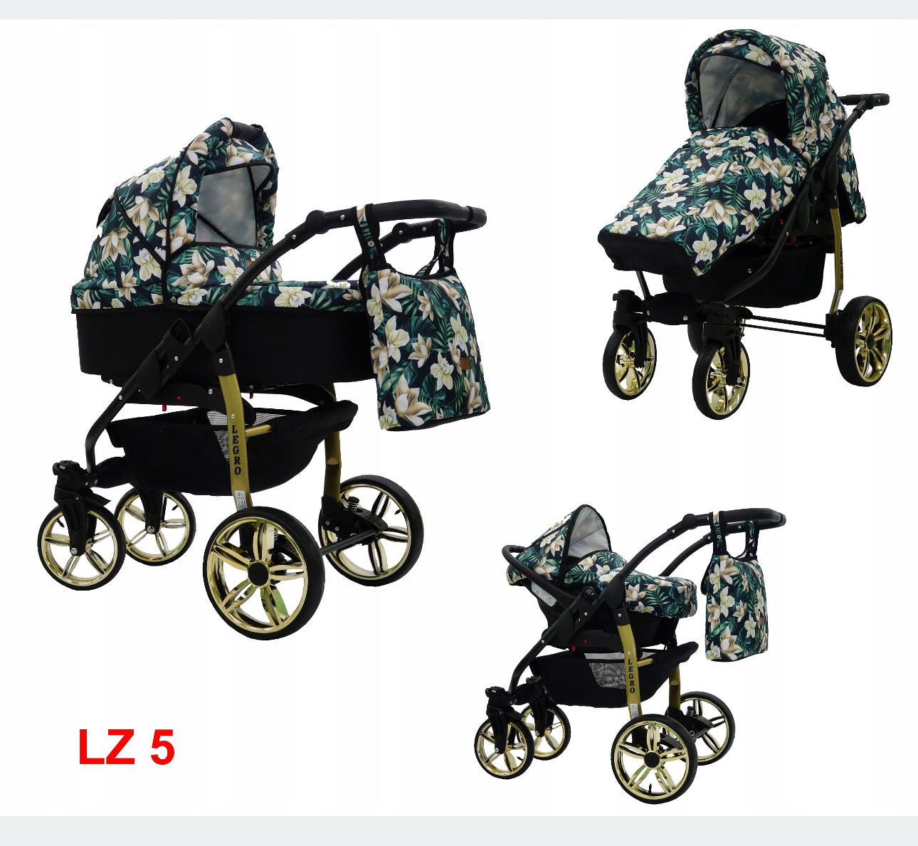 Black and gold 3in1 stroller