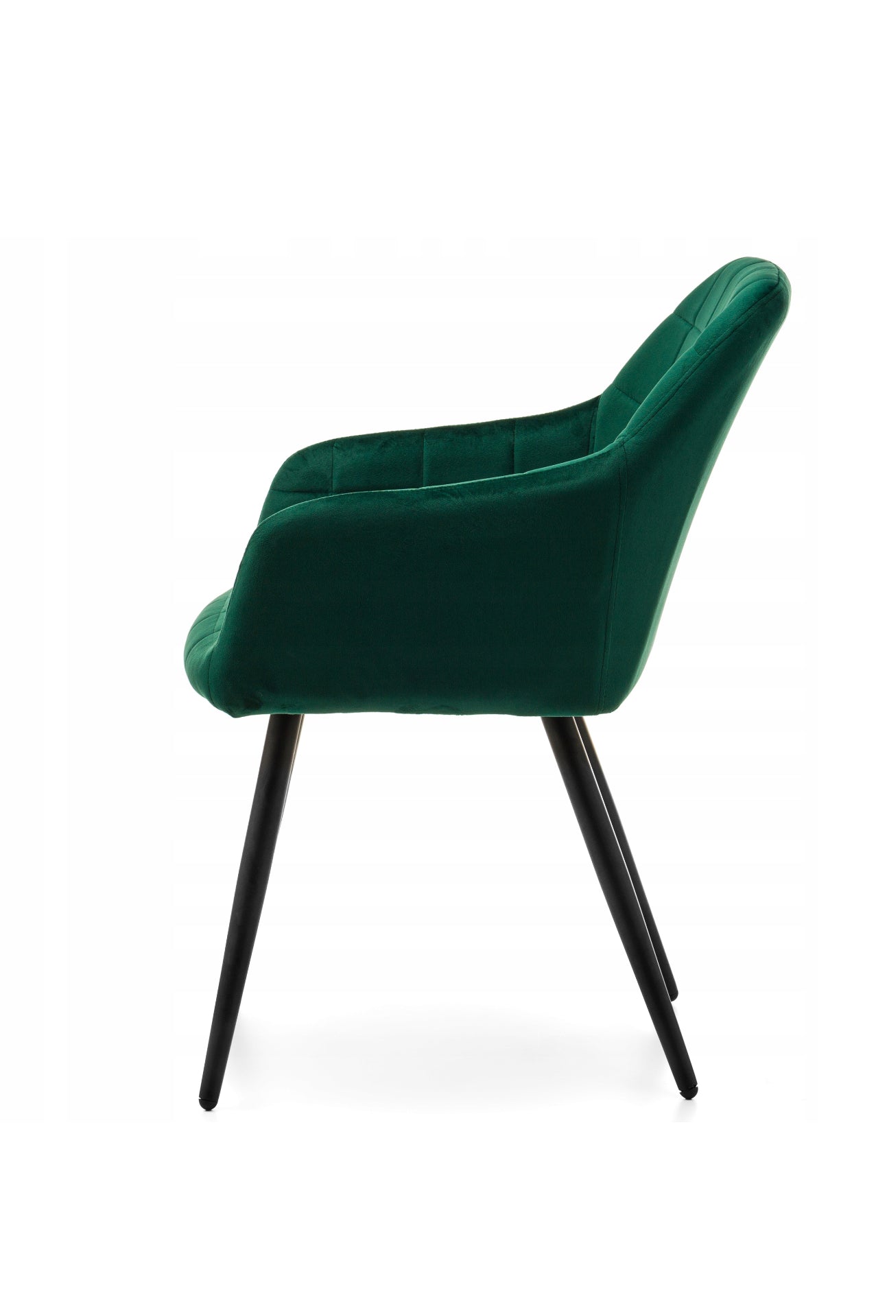 Velour upholstered chair