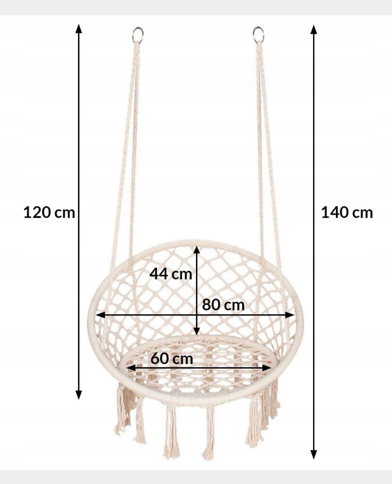 SWING HANGING BOHO CHAIR + WATERPROOF CUSHION