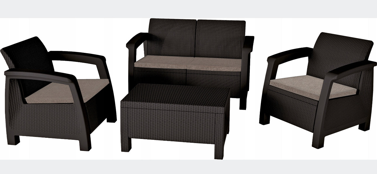 Garden furniture set Brown