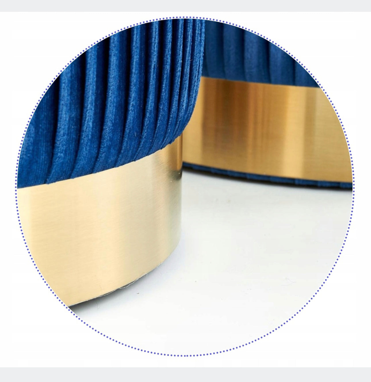 Pouf upholstered  Shades of blue