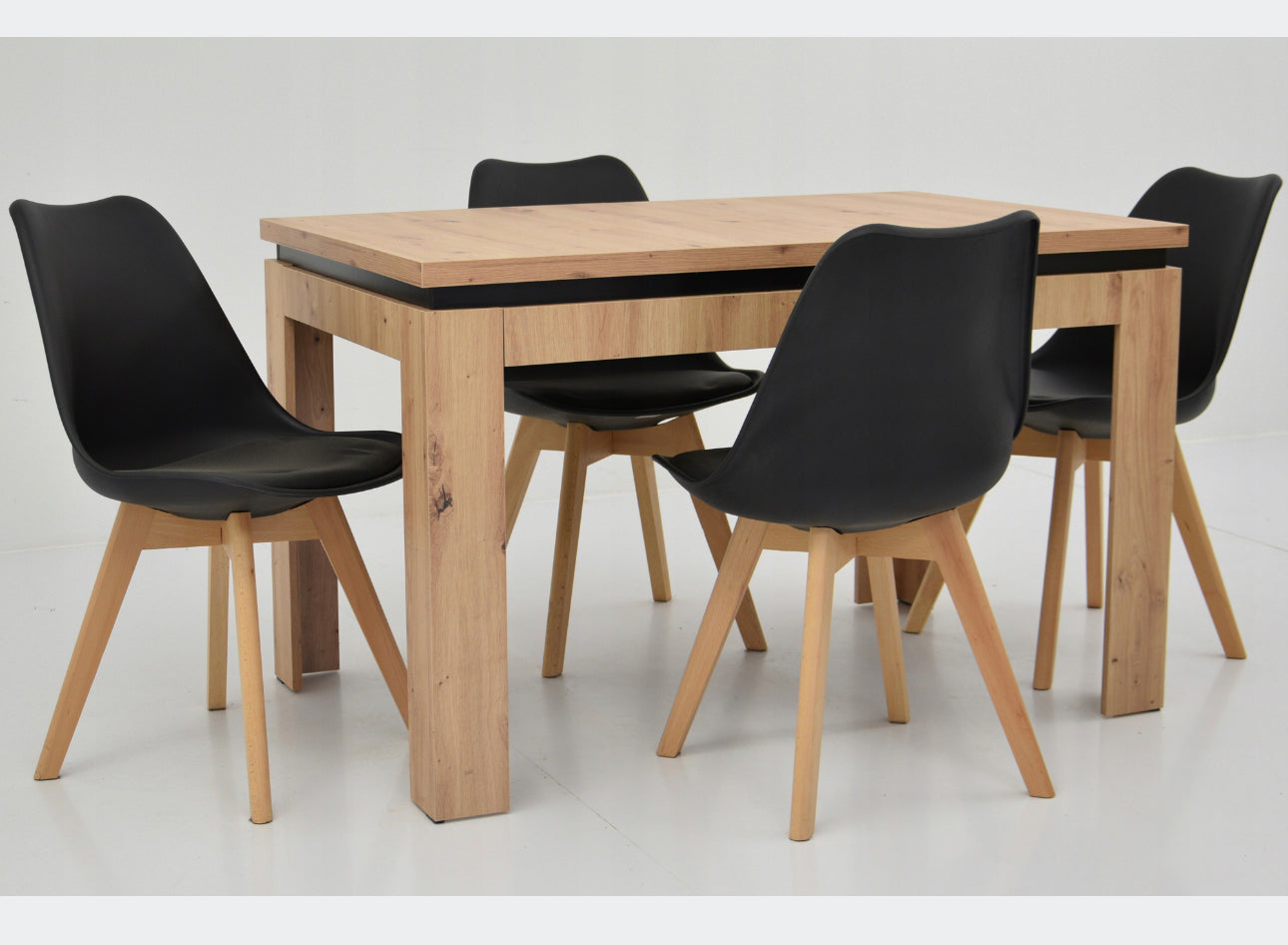 Complete table rectangular 120 x 80 cm chairs 4 pieces