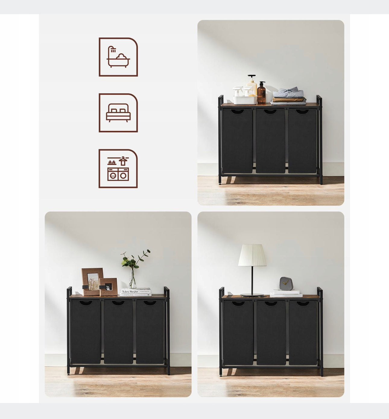 Bin freestanding for the laundry