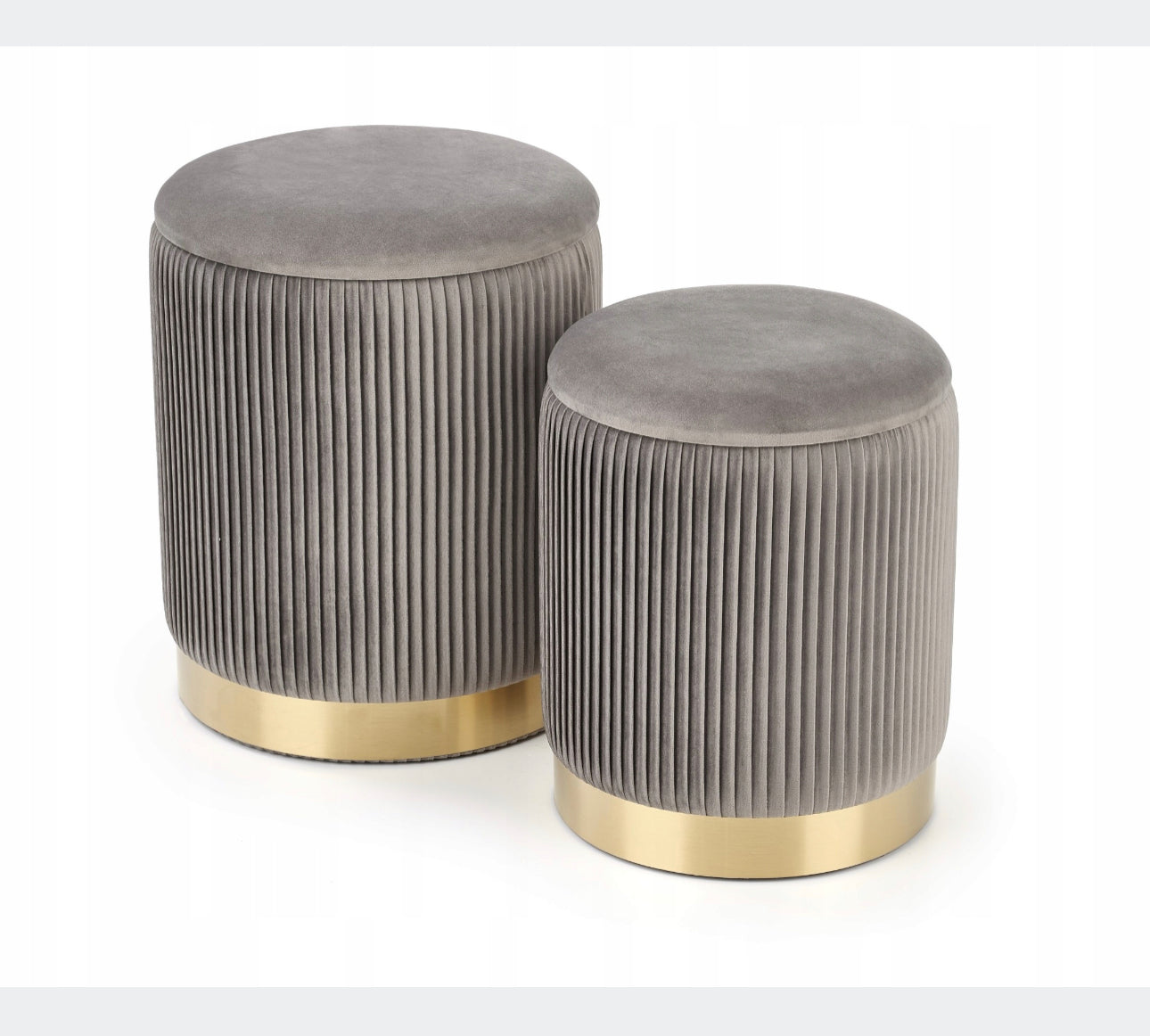 Pouf upholstered Shades of beige