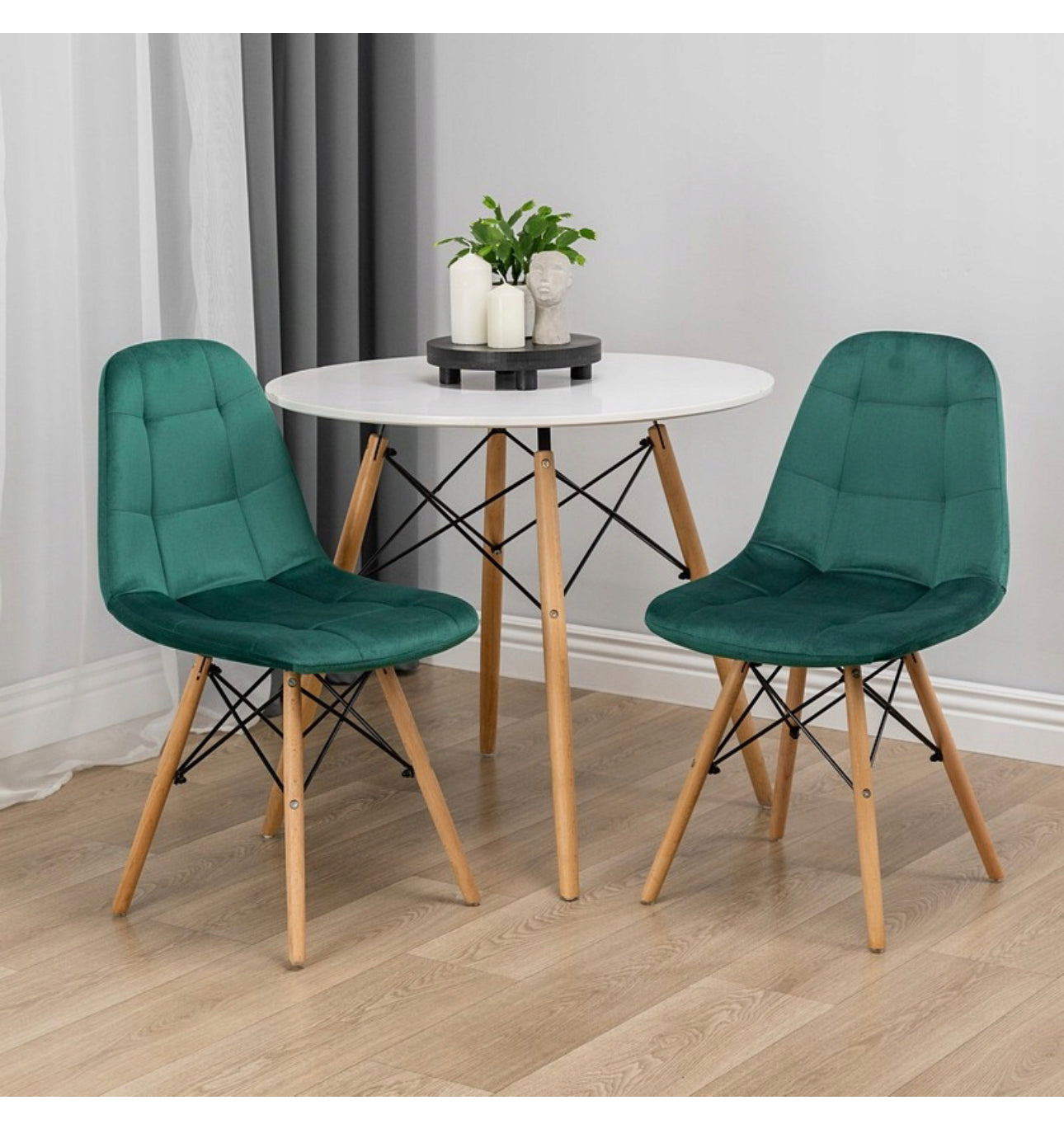 set of 4 chairs and a table