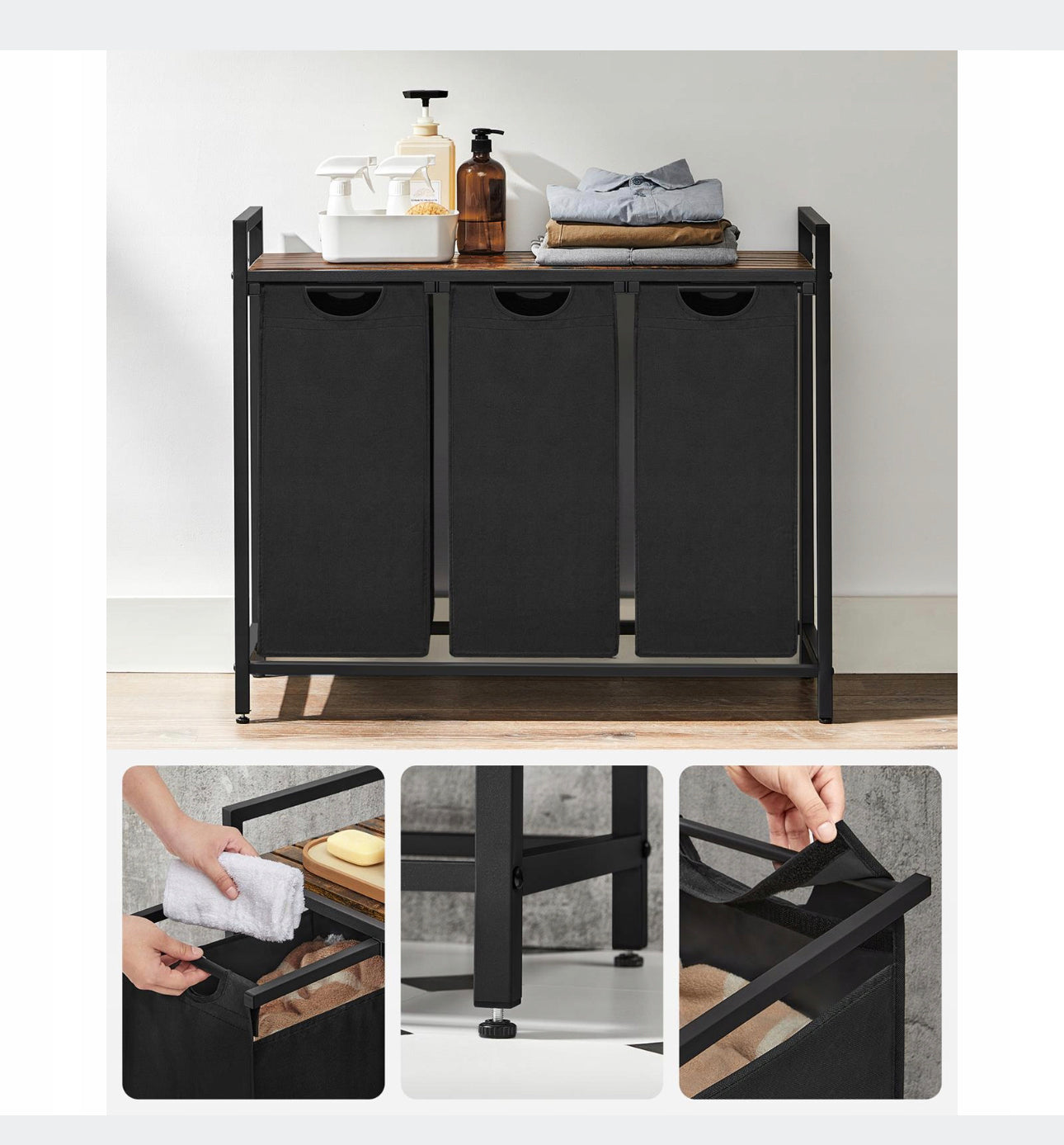 Bin freestanding for the laundry