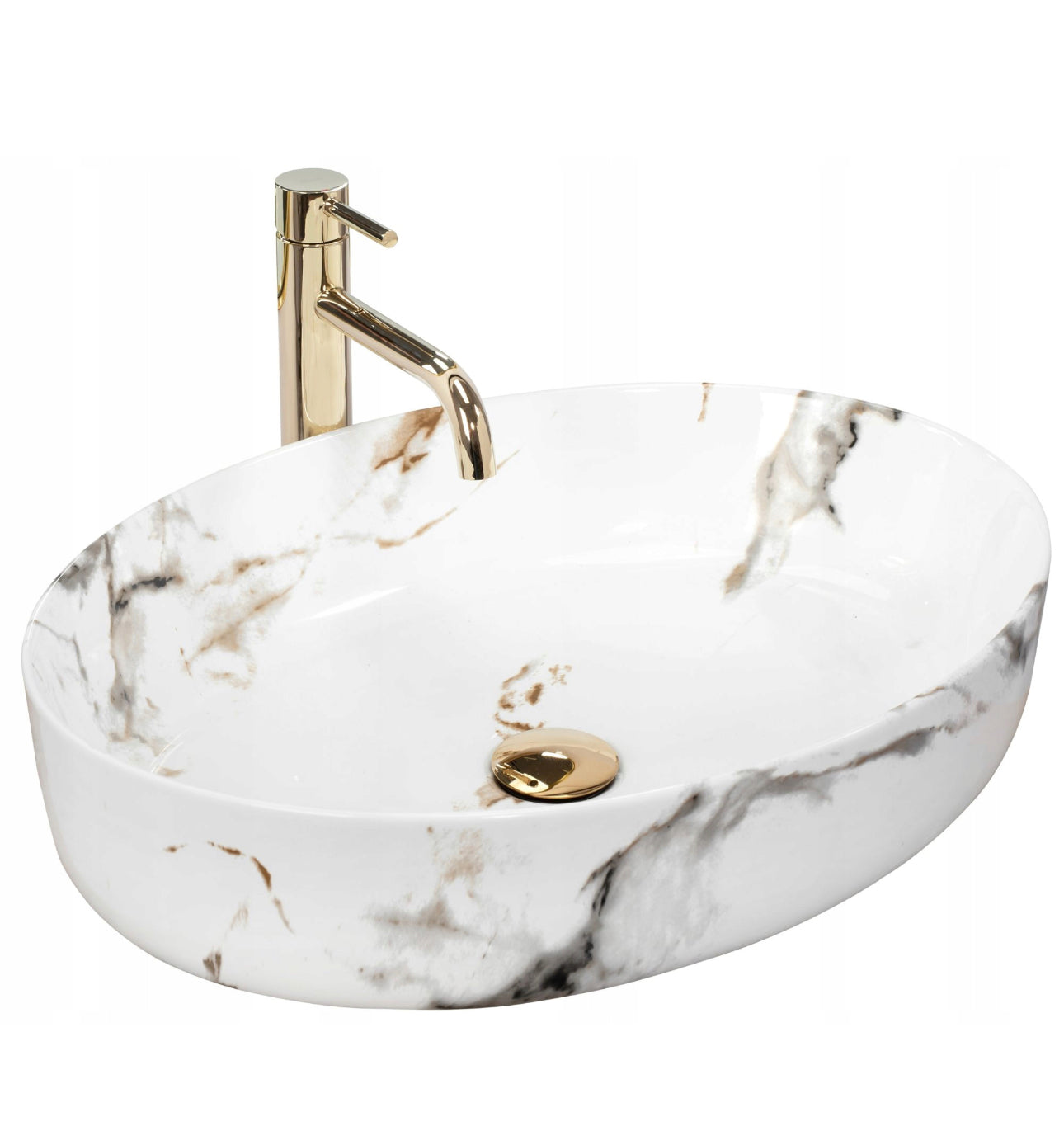 All in one set washbasin+tap+plug