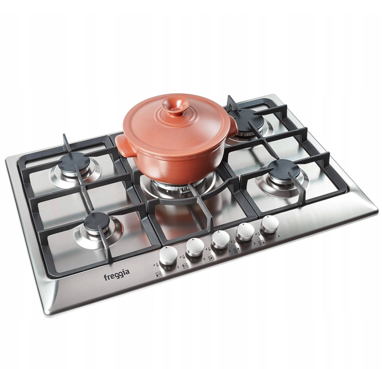 Silver gas hob