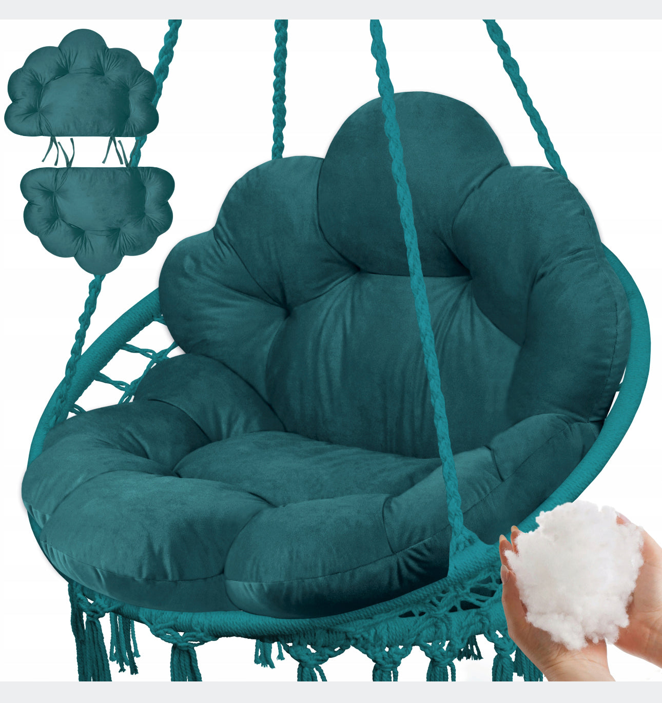 SWING HANGING BOHO CHAIR + WATERPROOF CUSHION