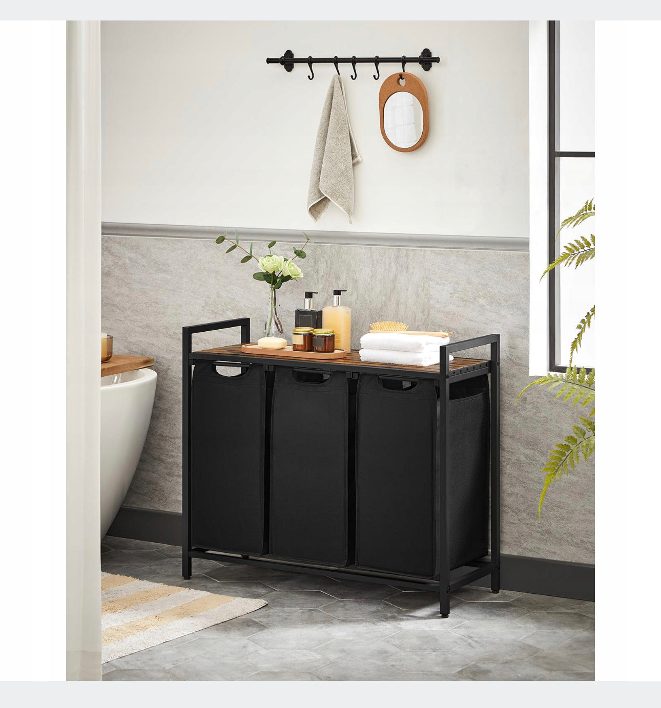 Bin freestanding for the laundry
