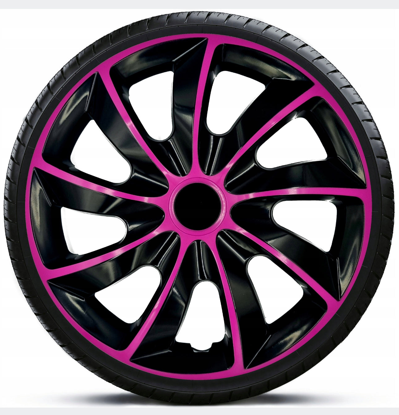 4+4 Hubcaps+car logos 15 inch