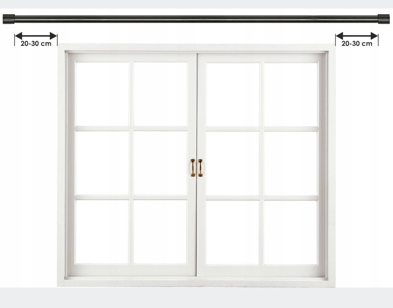 Curtain rod Double 19 mm 19 mm 240 cm