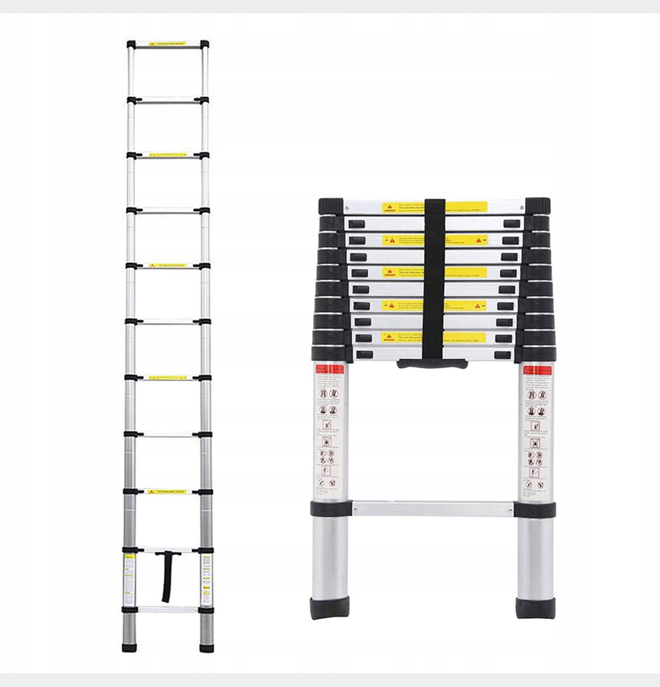 3,2 m Foldable TELESCOPIC LADDER Aluminum