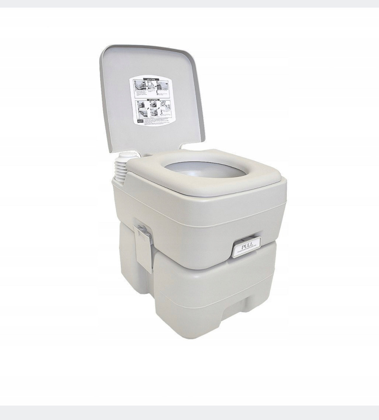 Portable Camping Toilet Grey 20+10 L