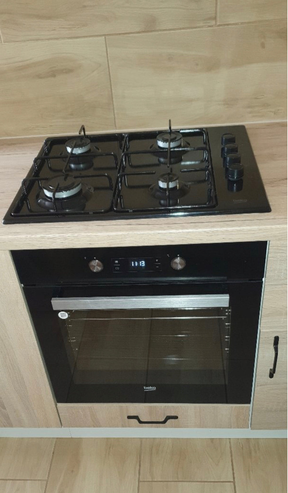 Built-in set BEKO oven gas hob