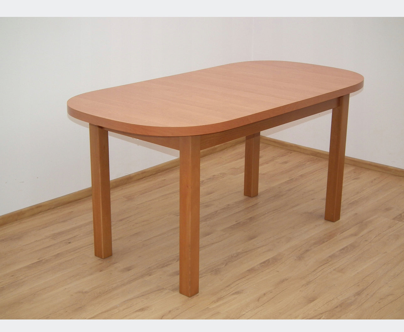 Set of round table 160 x 80 cm + 6 chairs
