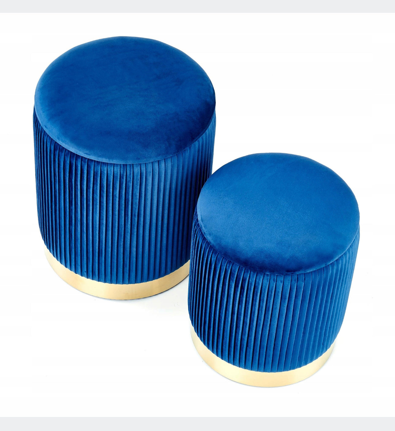 Pouf upholstered  Shades of blue