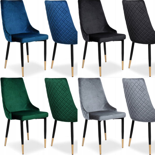 Set of 4 quilted chairs