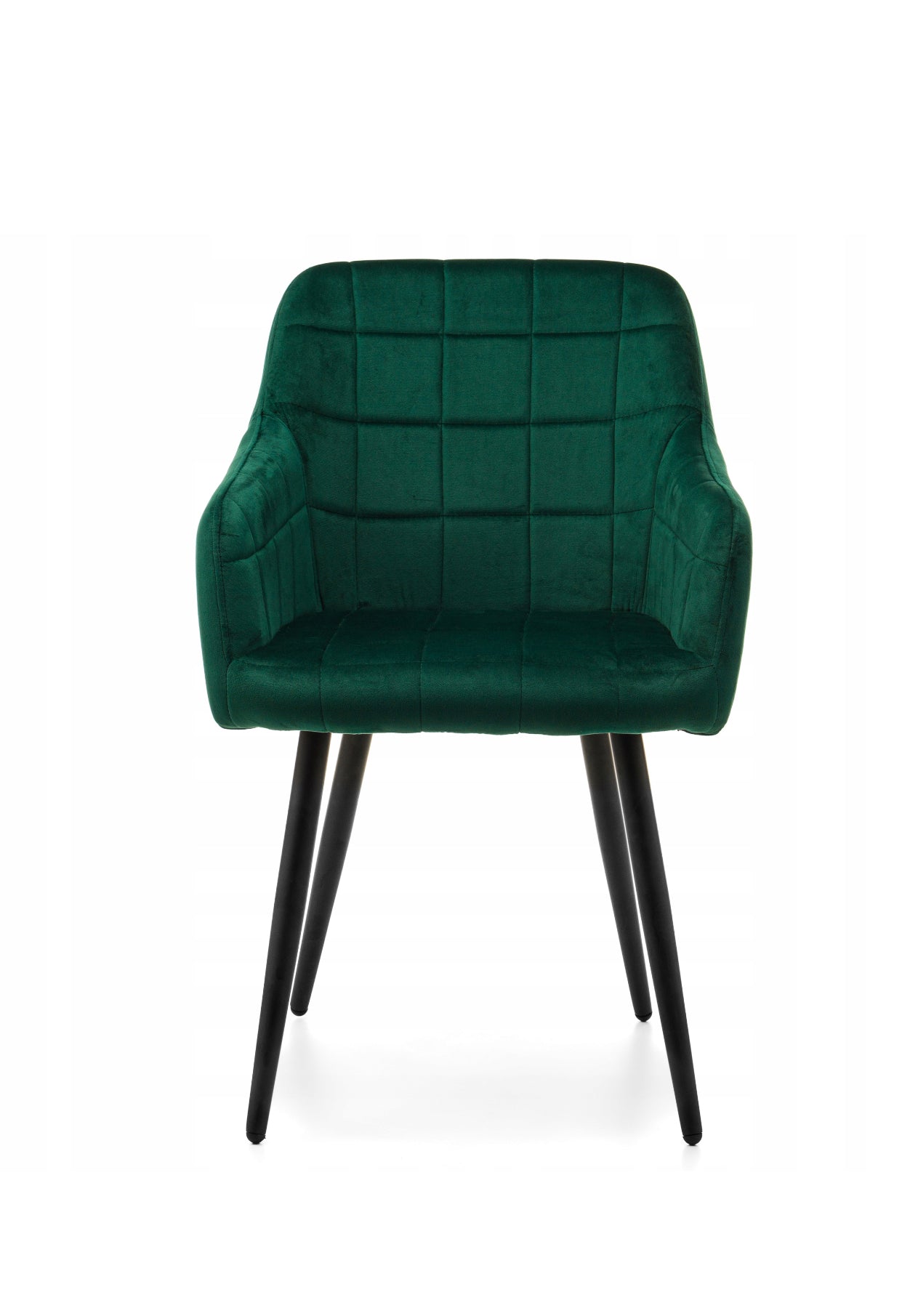 Velour upholstered chair