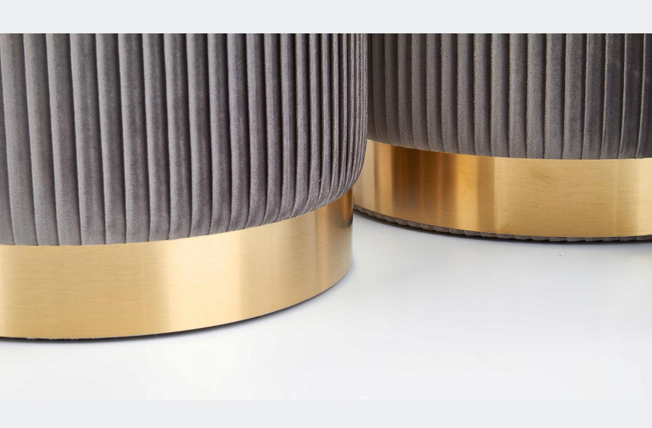 Pouf upholstered Shades of beige