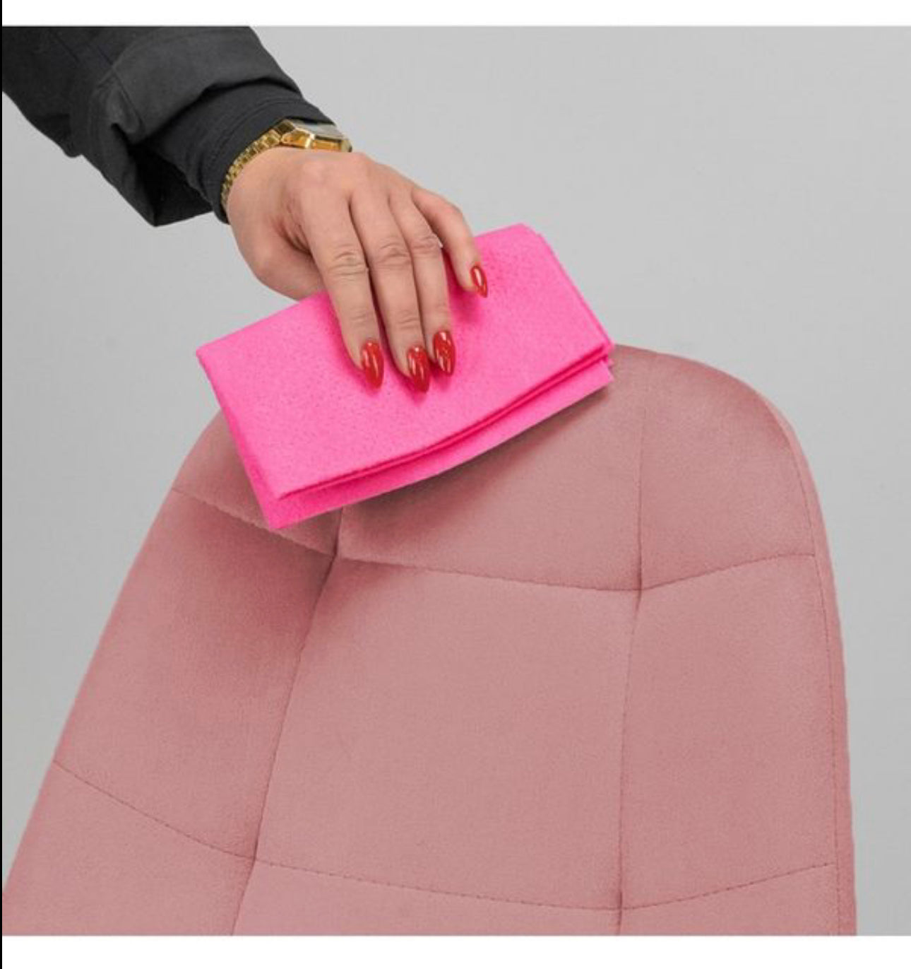 4x QUILTED velour upholstered CHAIR