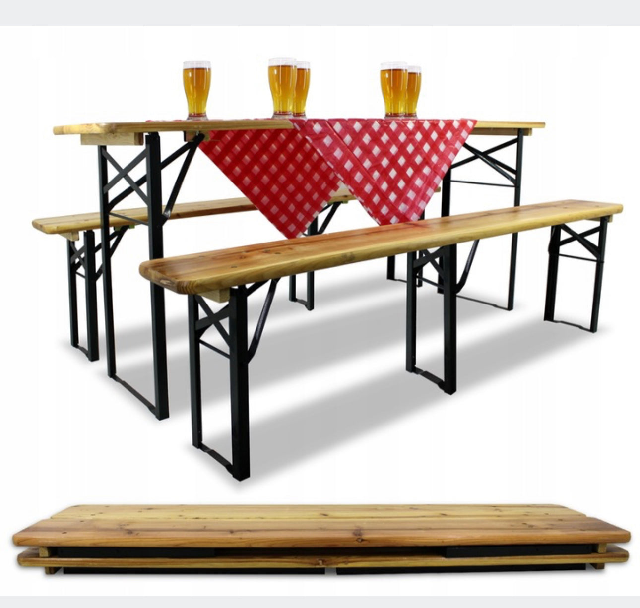 table and benches