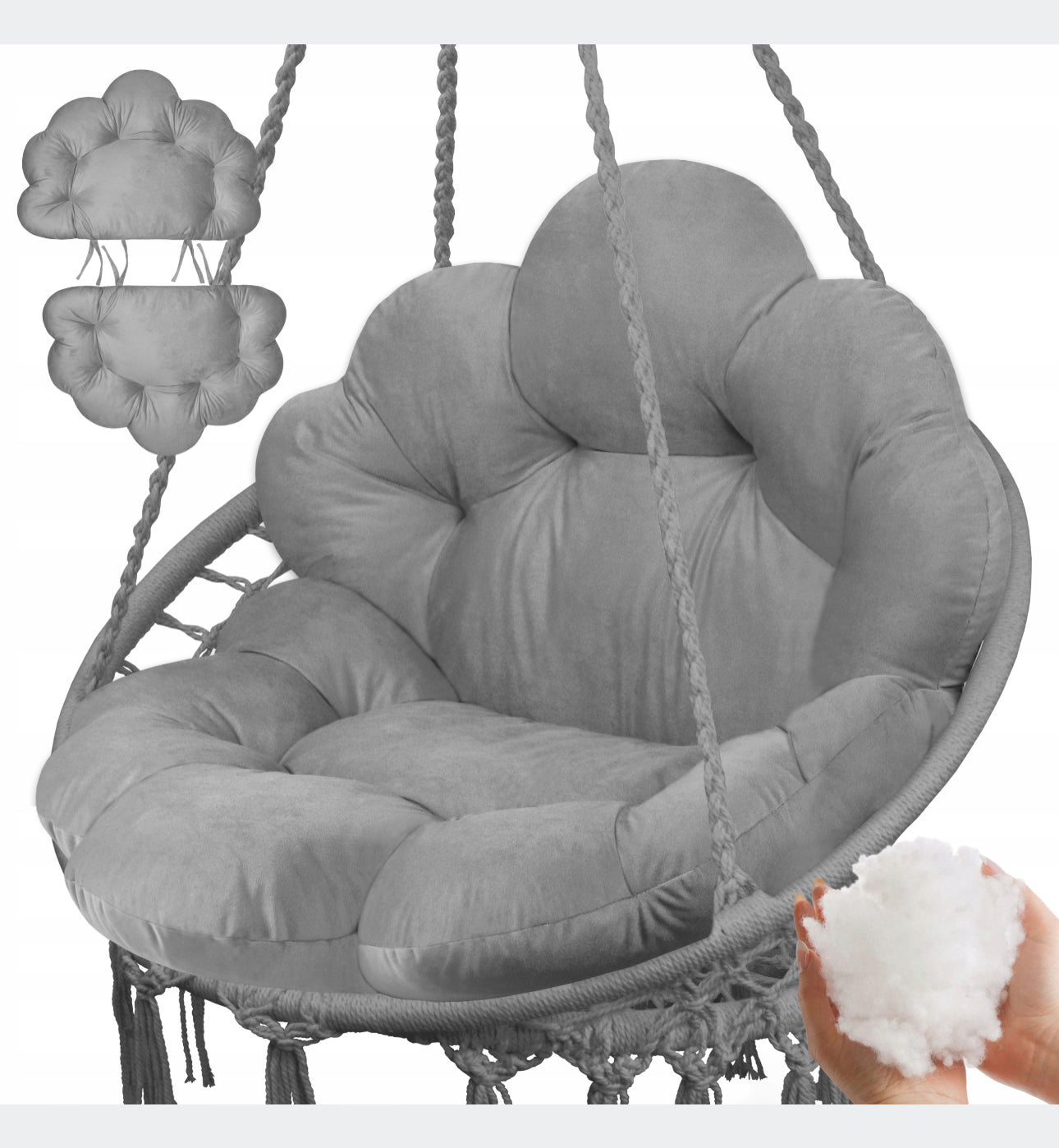 SWING HANGING BOHO CHAIR + WATERPROOF CUSHION