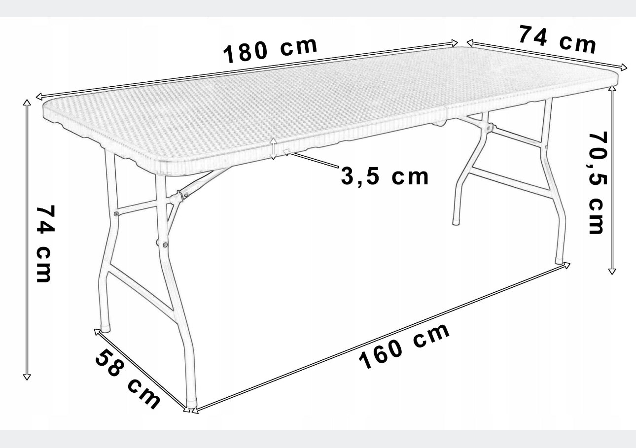 GARDEN FOLDING CATERING TABLE