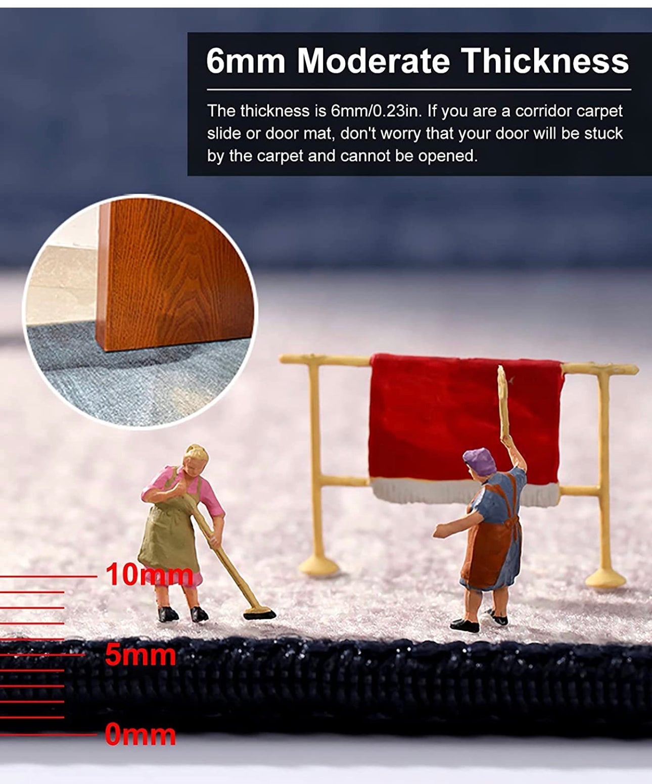 60cm x 200cm (2ft x 6.6ft)Rug