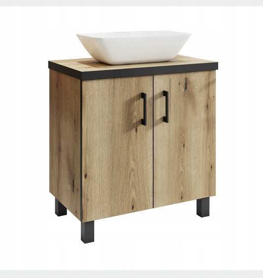 A set of bathroom cabinet + washbasin