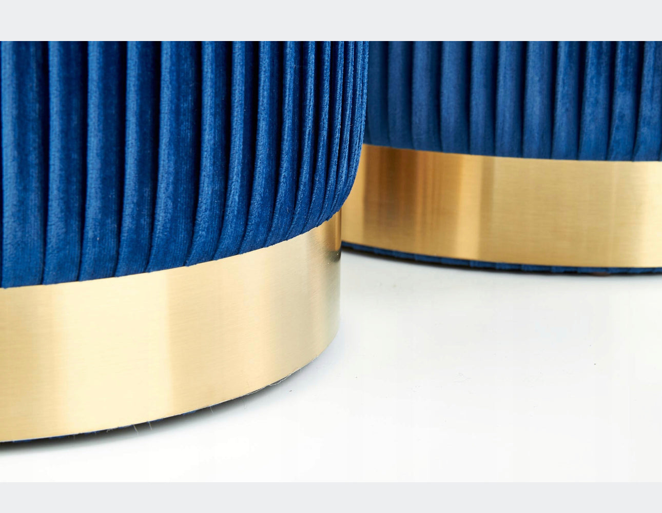 Pouf upholstered  Shades of blue