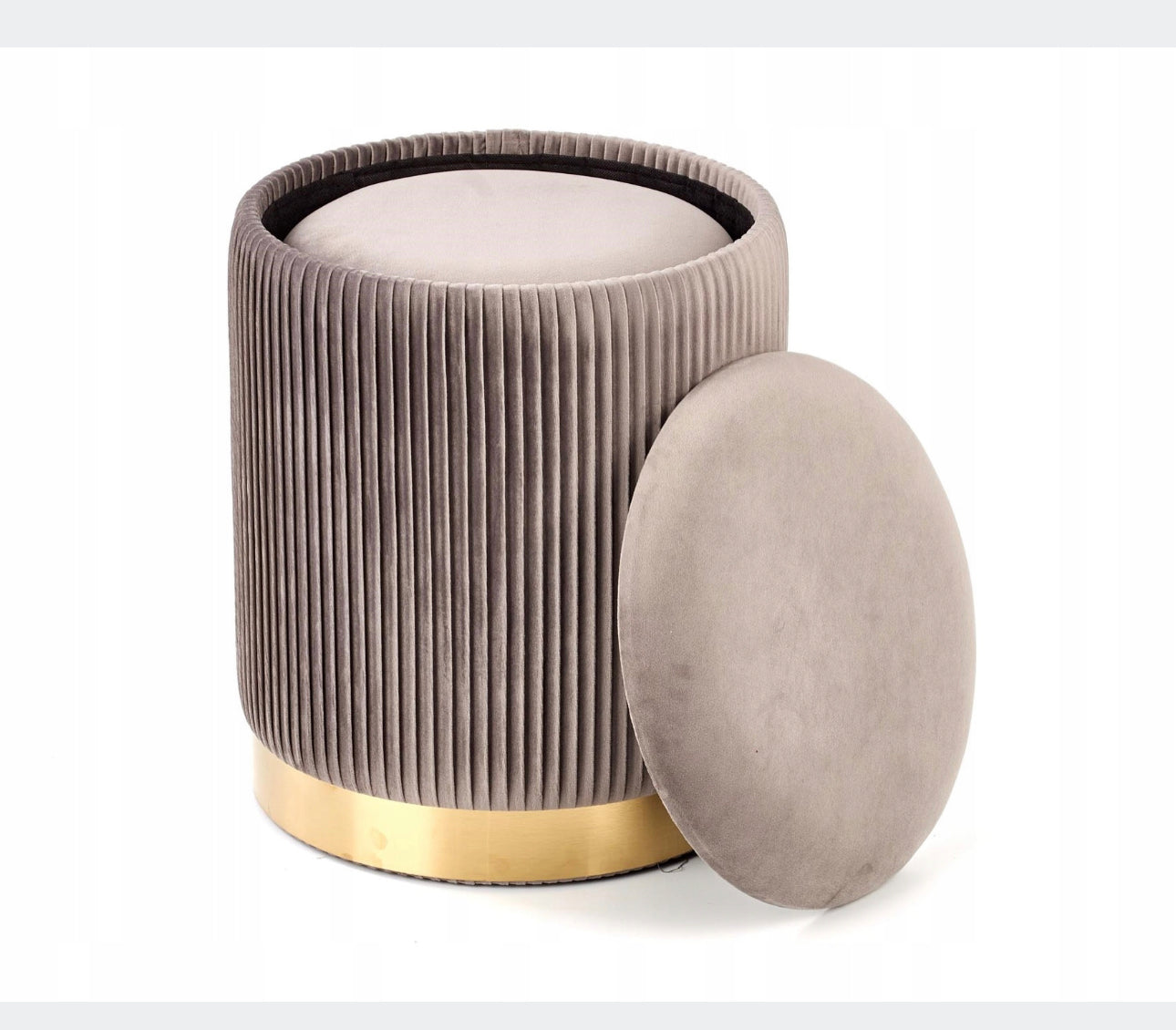 Pouf upholstered Shades of beige