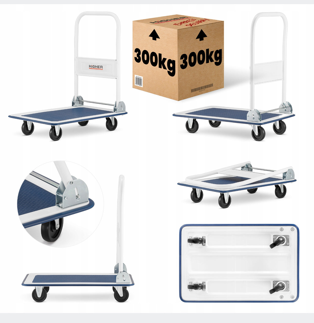 warehouse transport platform trolley