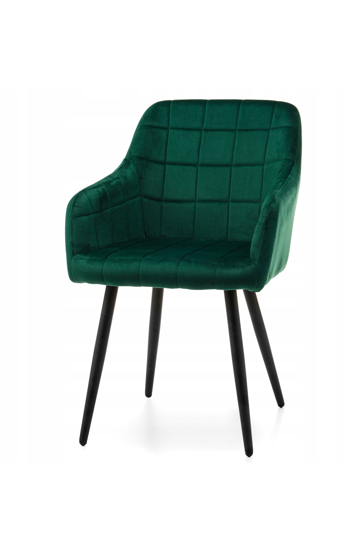 Velour upholstered chair