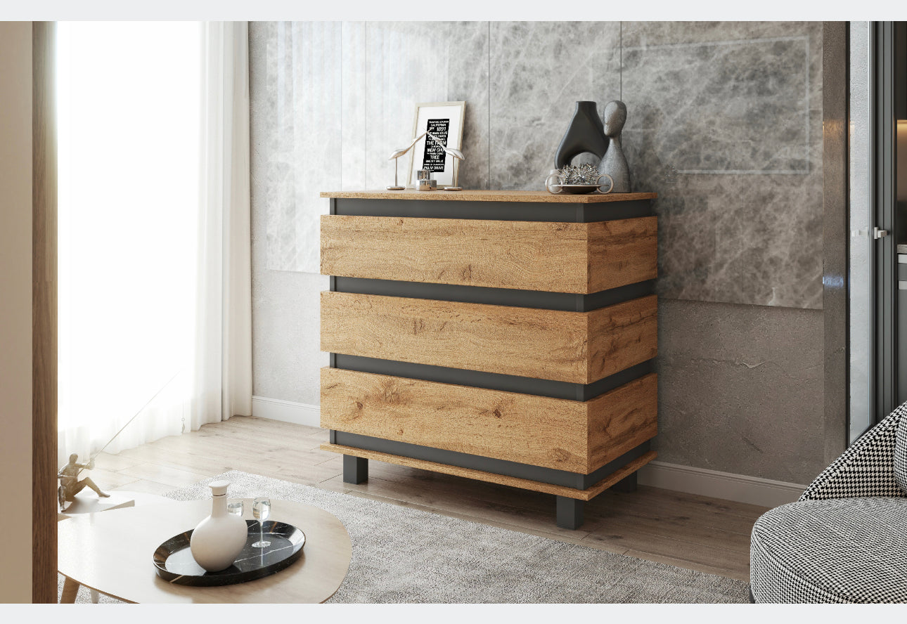 Modern capacious chest of drawers