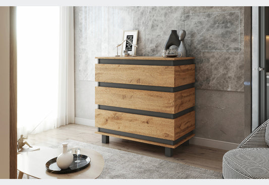 Modern capacious chest of drawers